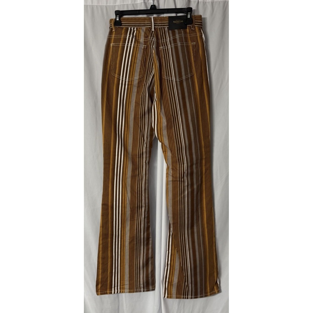 NWT Swedish Hasbeens Womens Designer Striped Flared Leg Jeans Size 28 EUC - Picture 7 of 10